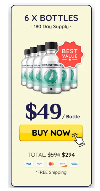 Kerassentials 6 bottles package - best value with free shipping